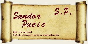 Šandor Pučić vizit kartica